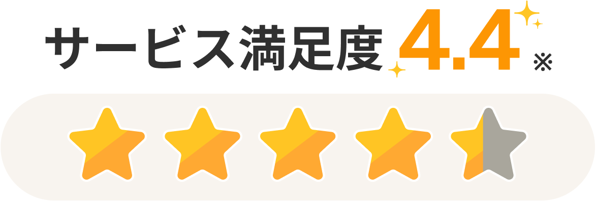 サービス満足度4.4